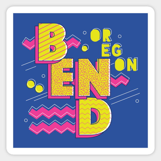 Retro 90s Bend, Oregon Sticker by SLAG_Creative